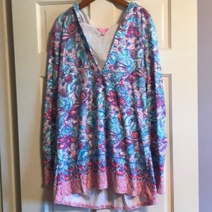 Lilly Pulitzer hooded beach cover up